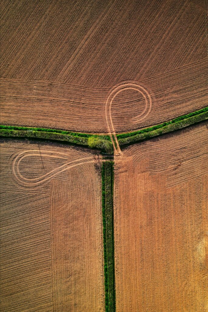 Aerial View of a Vast Arid Wasteland